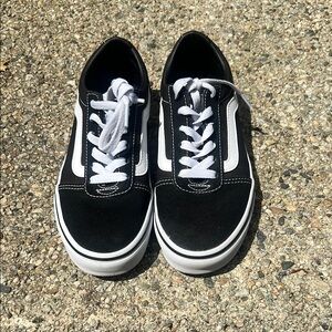 Vans Black and White Athletic Shoes